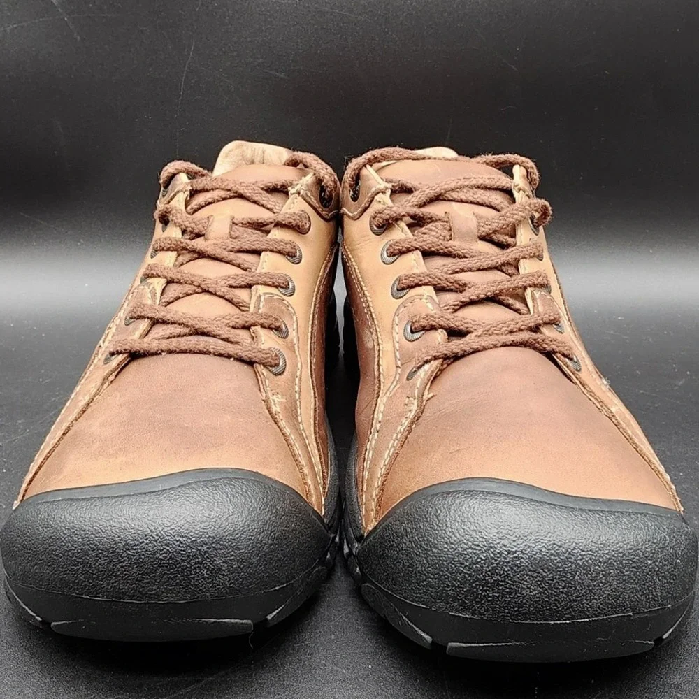 KEEN Size 10 Brown Leather Presidio Walking Shoes Gorpcore Hiking Comfort Shoes